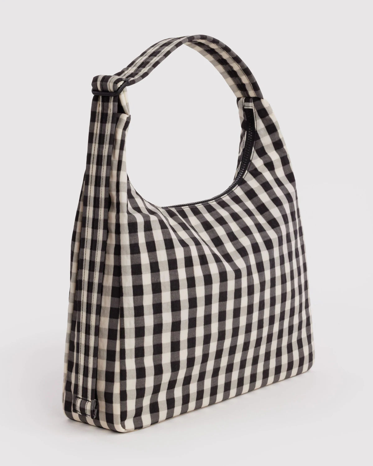 BAGGU - Nylon shoulder bag Black And Cream Gingham