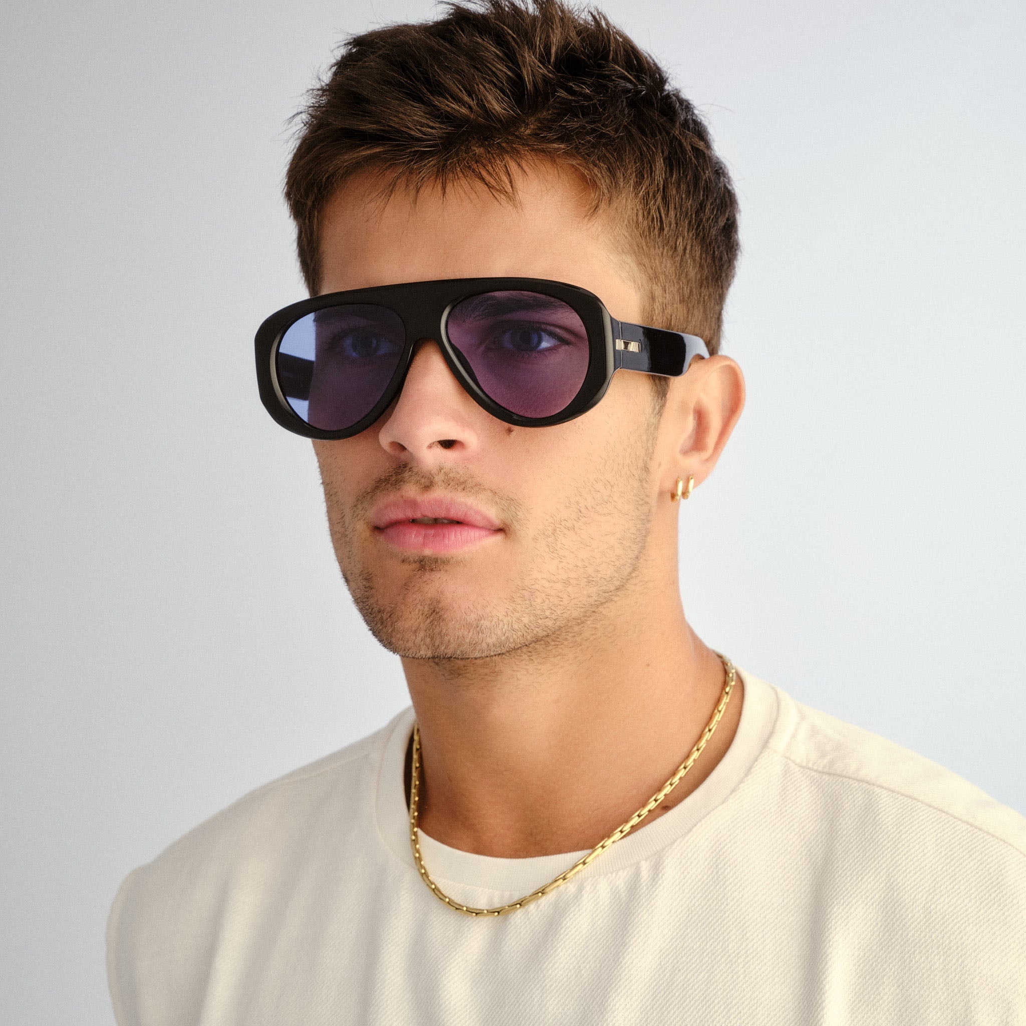 Le Specs Dream Boat Sunglasses Black Blue Mono