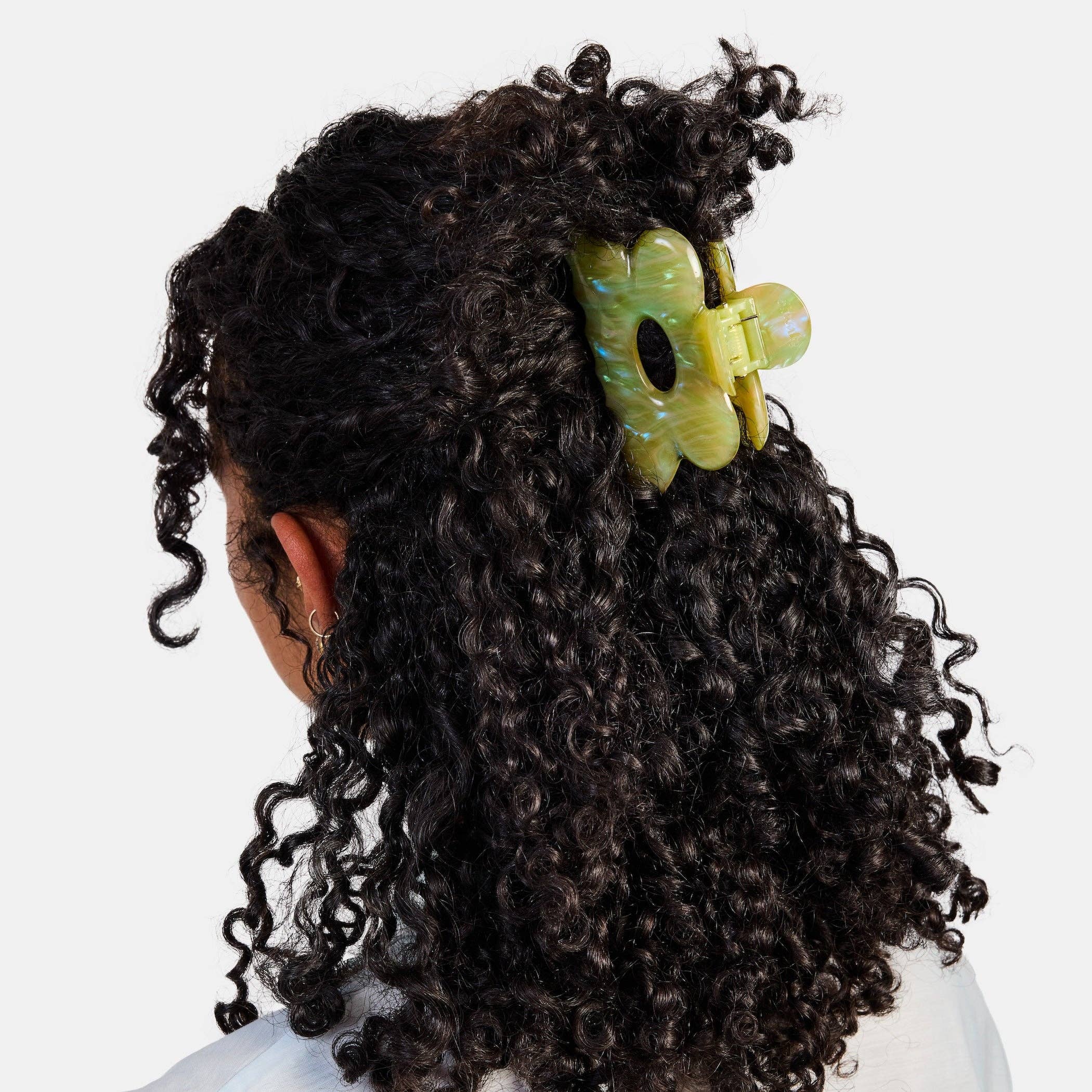CHUNKS - Flower Claw in Jade Swirl