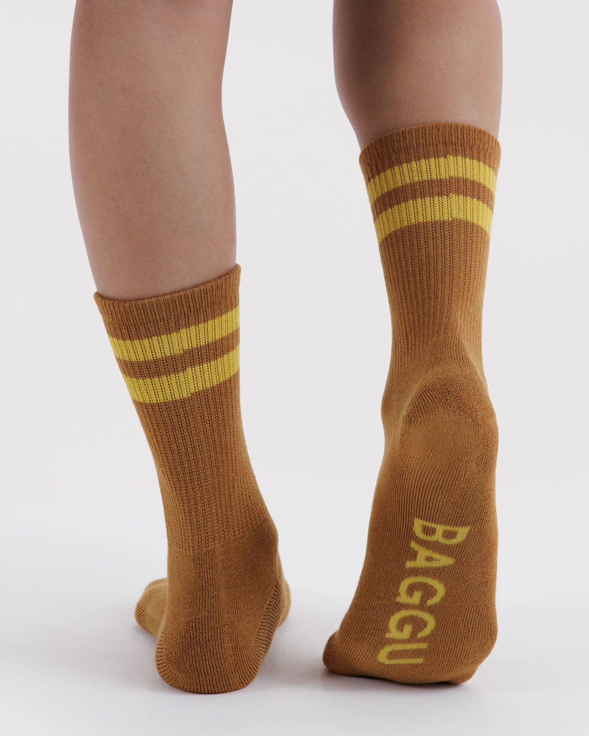 BAGGU - Ribbed Sock Toffee Stripe