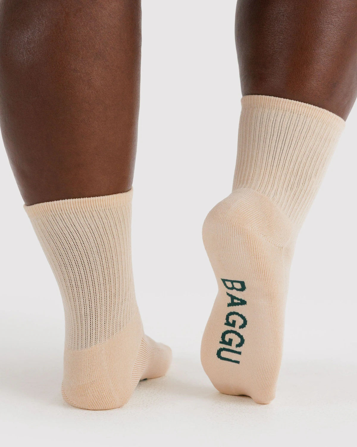 BAGGU - Ribbed Sock Ecru