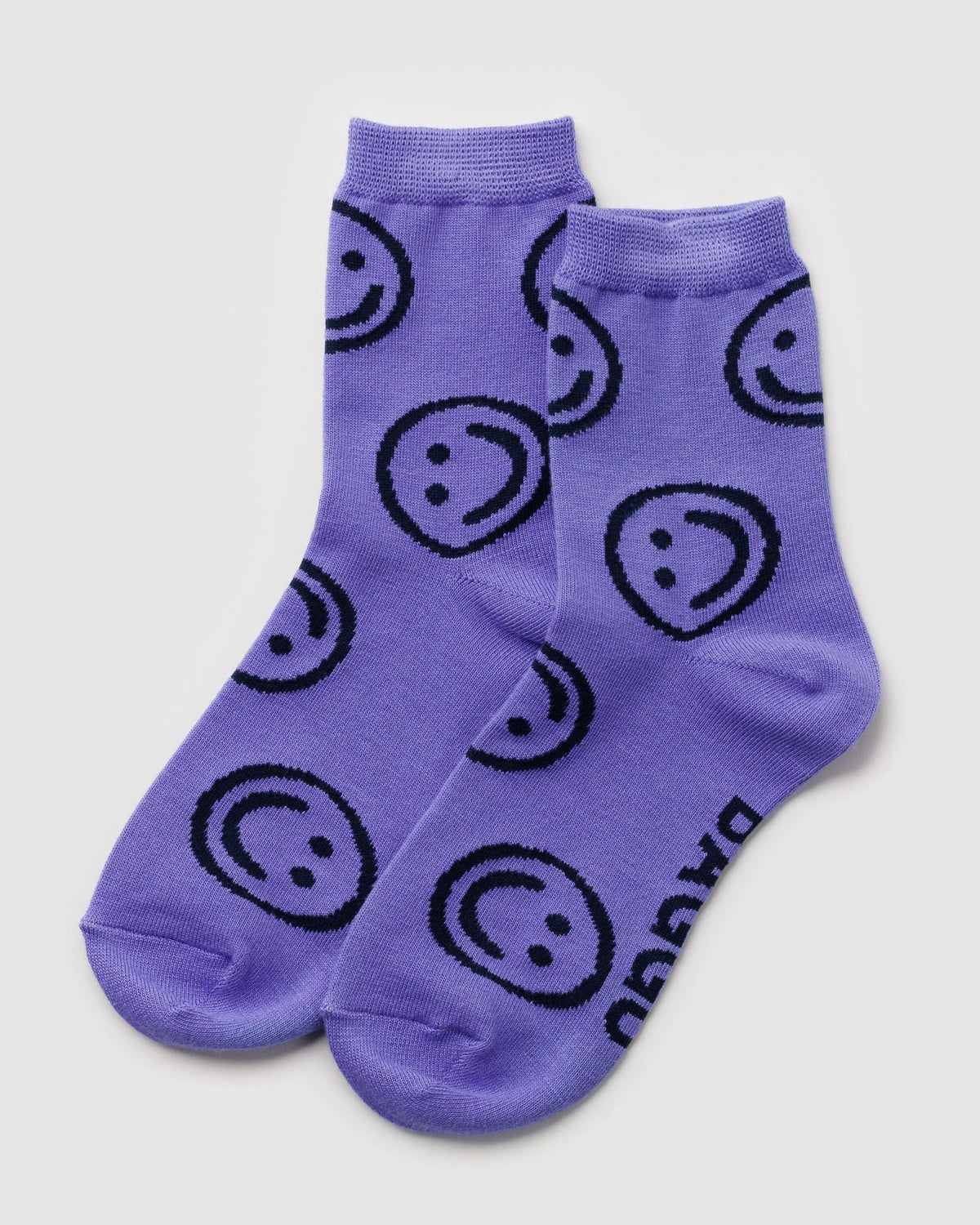 BAGGU Crew Sock Lavender Happy