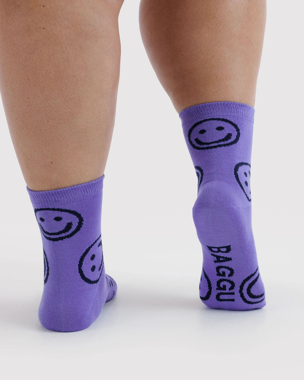 BAGGU Crew Sock Lavender Happy