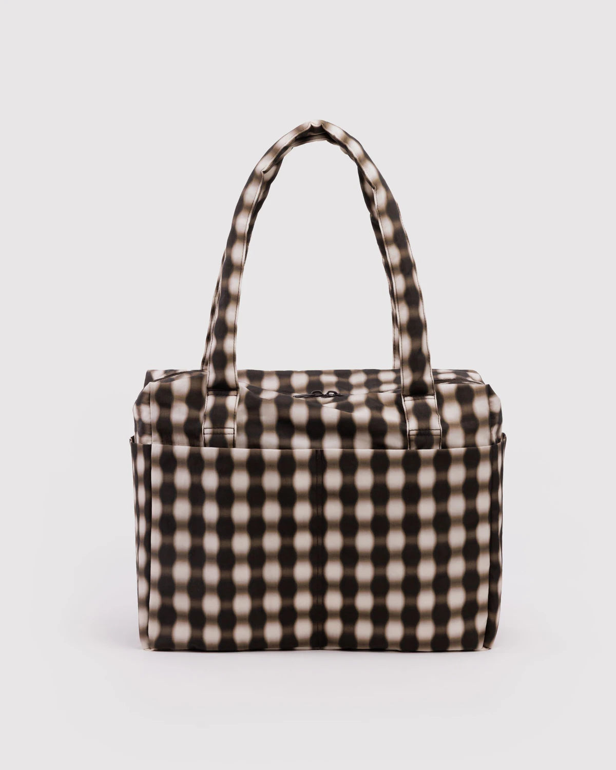 BAGGU - Small Cloud Bag - Blurred Gingham Brown