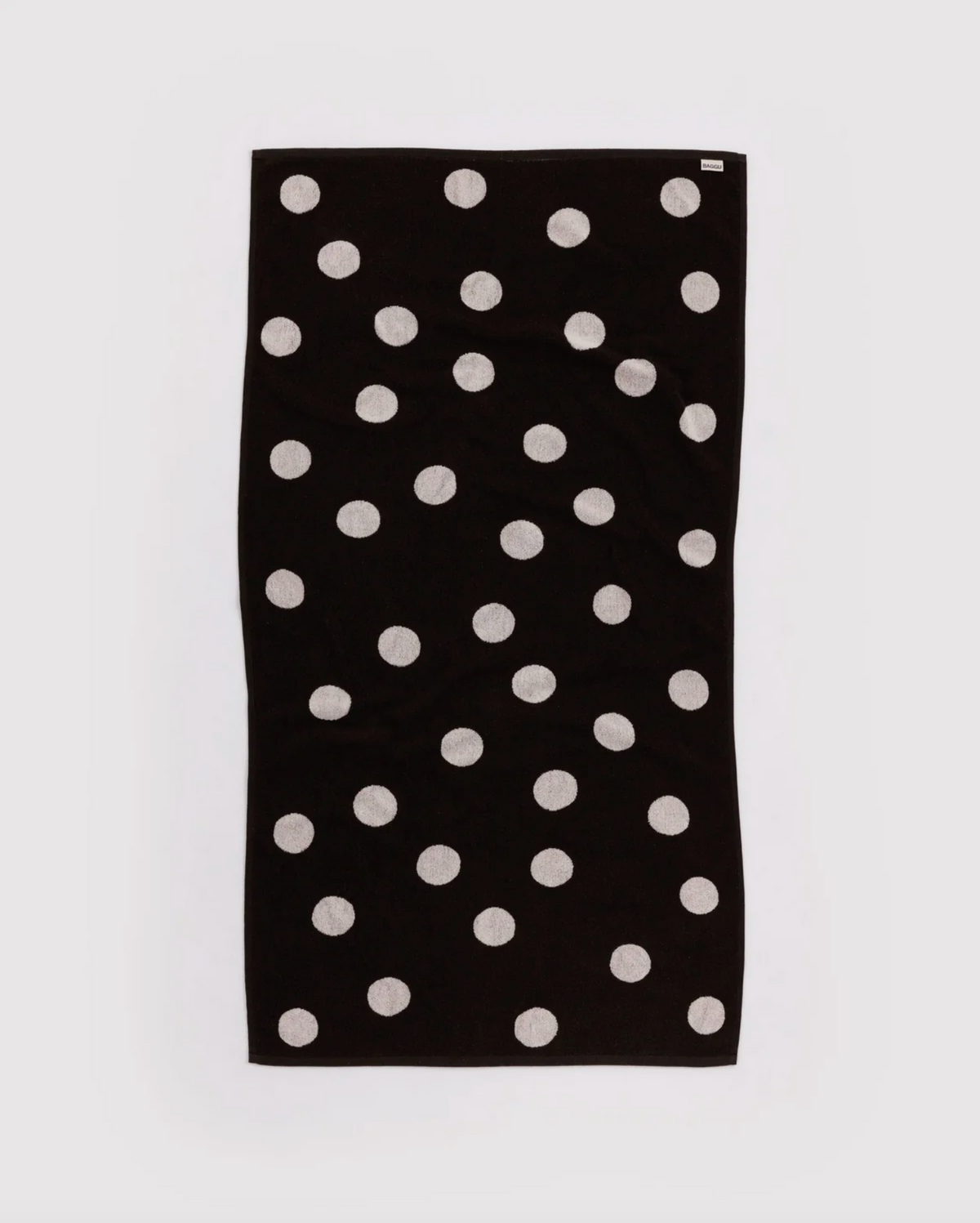 BAGGU - Bath Towel - Cream and Black Polka Dot
