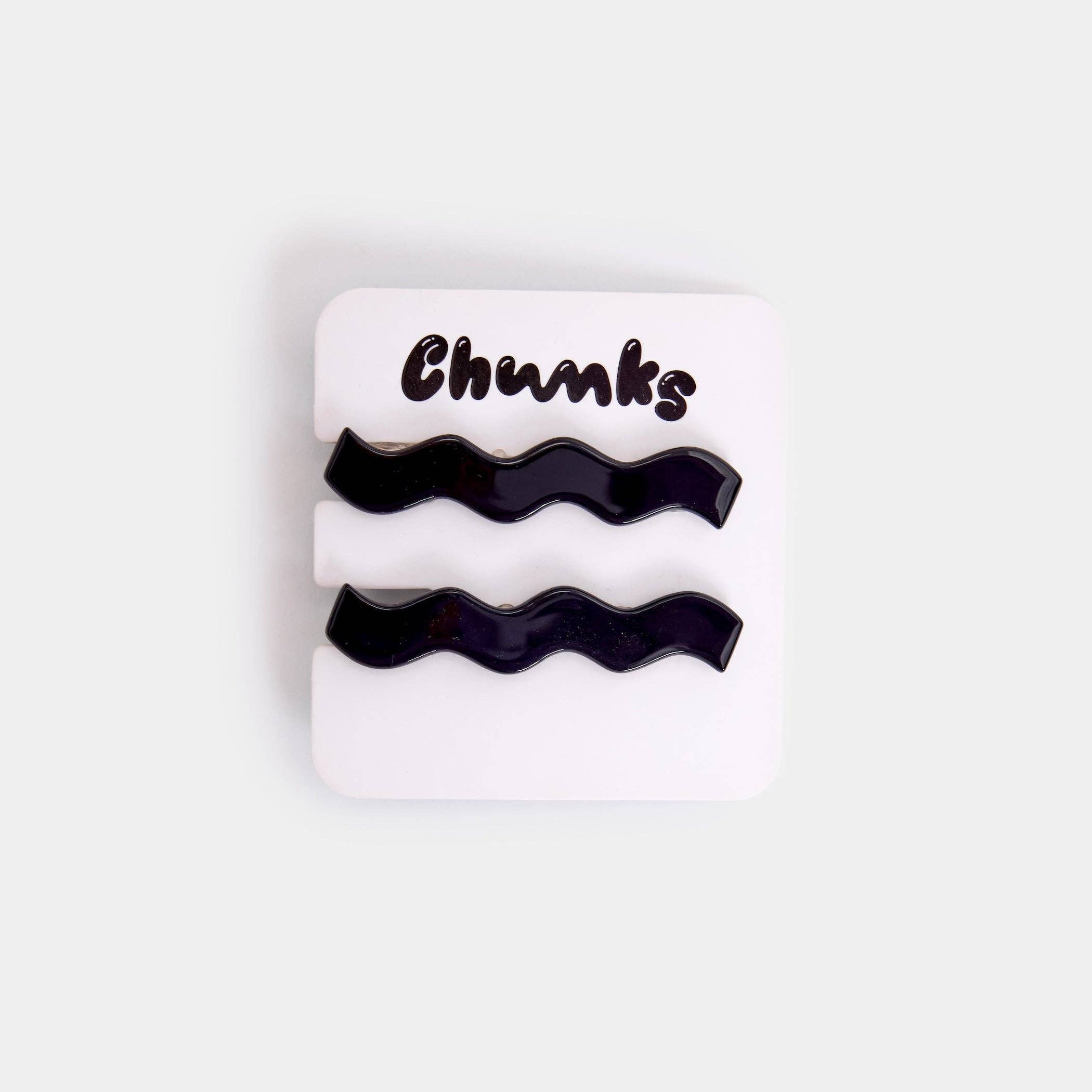 CHUNKS - Allie Clips in Black