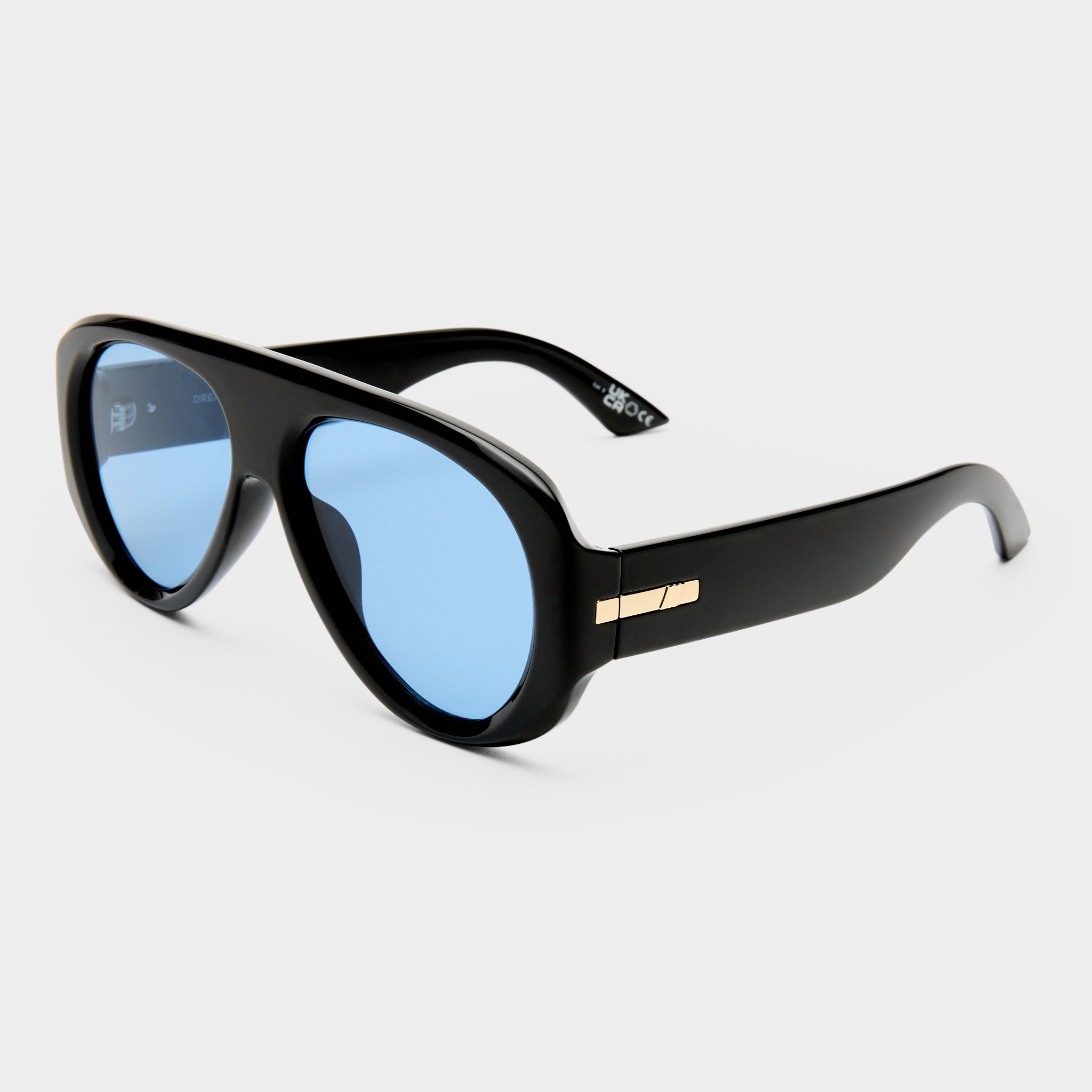 Le Specs Dream Boat Sunglasses Black Blue Mono