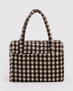 BAGGU - Cloud Carry-on - Blurred Gingham Brown