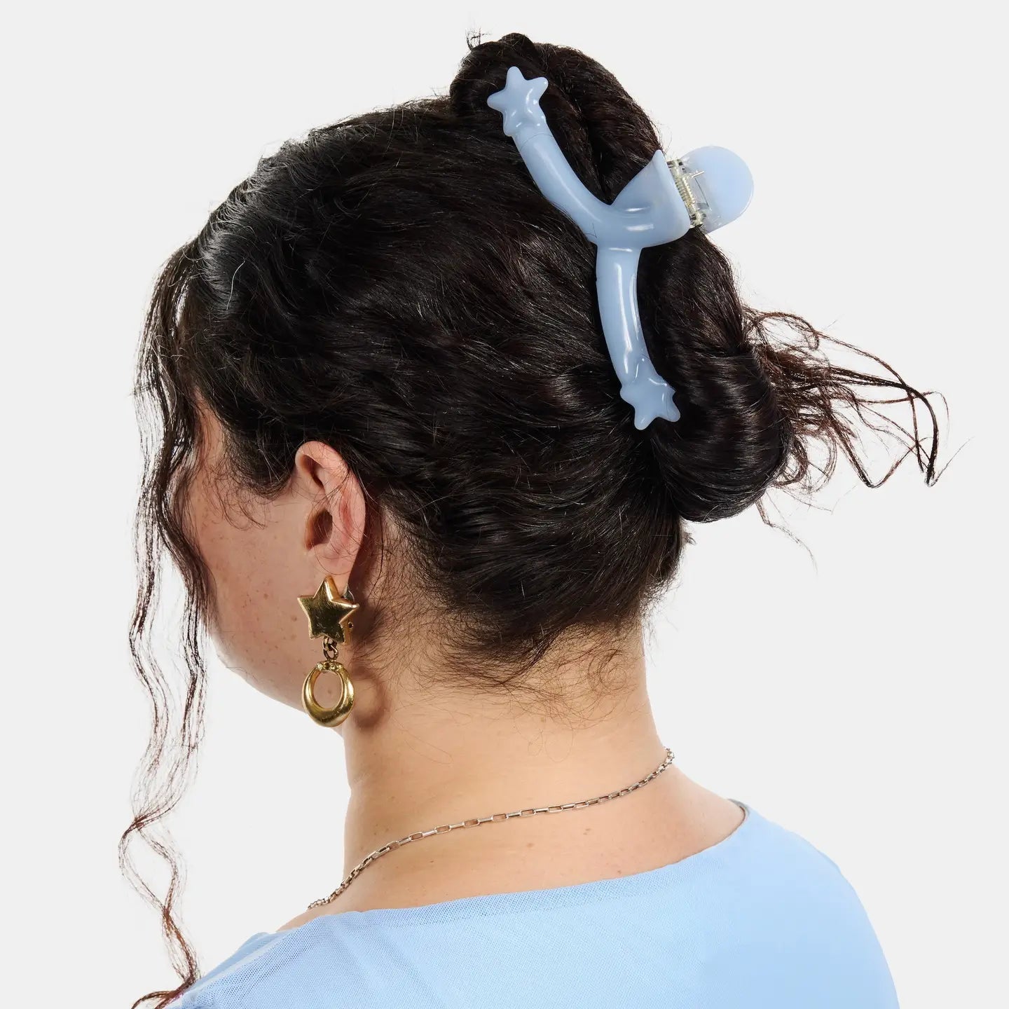 CHUNKS - Single Star Loop Claw in Baby Blue