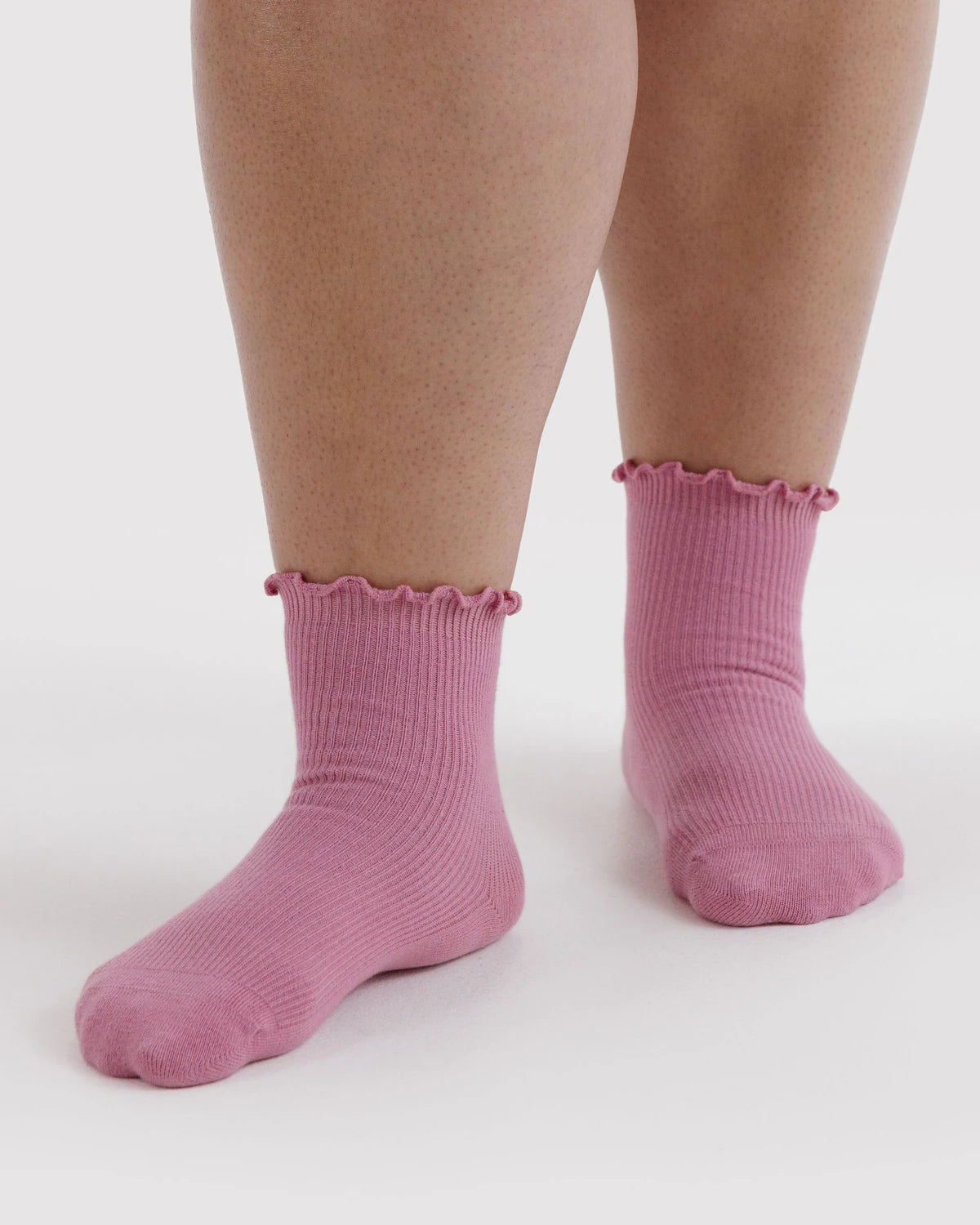 BAGGU - Lettuce Edge Sock Set of 2 Wild Plum & Cherry