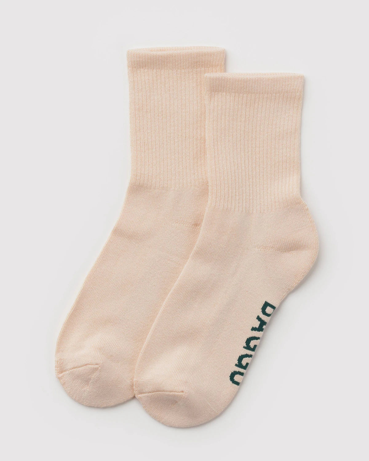 BAGGU - Ribbed Sock Ecru