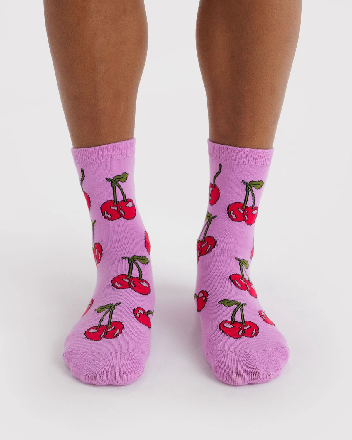BAGGU Crew Sock Cherries