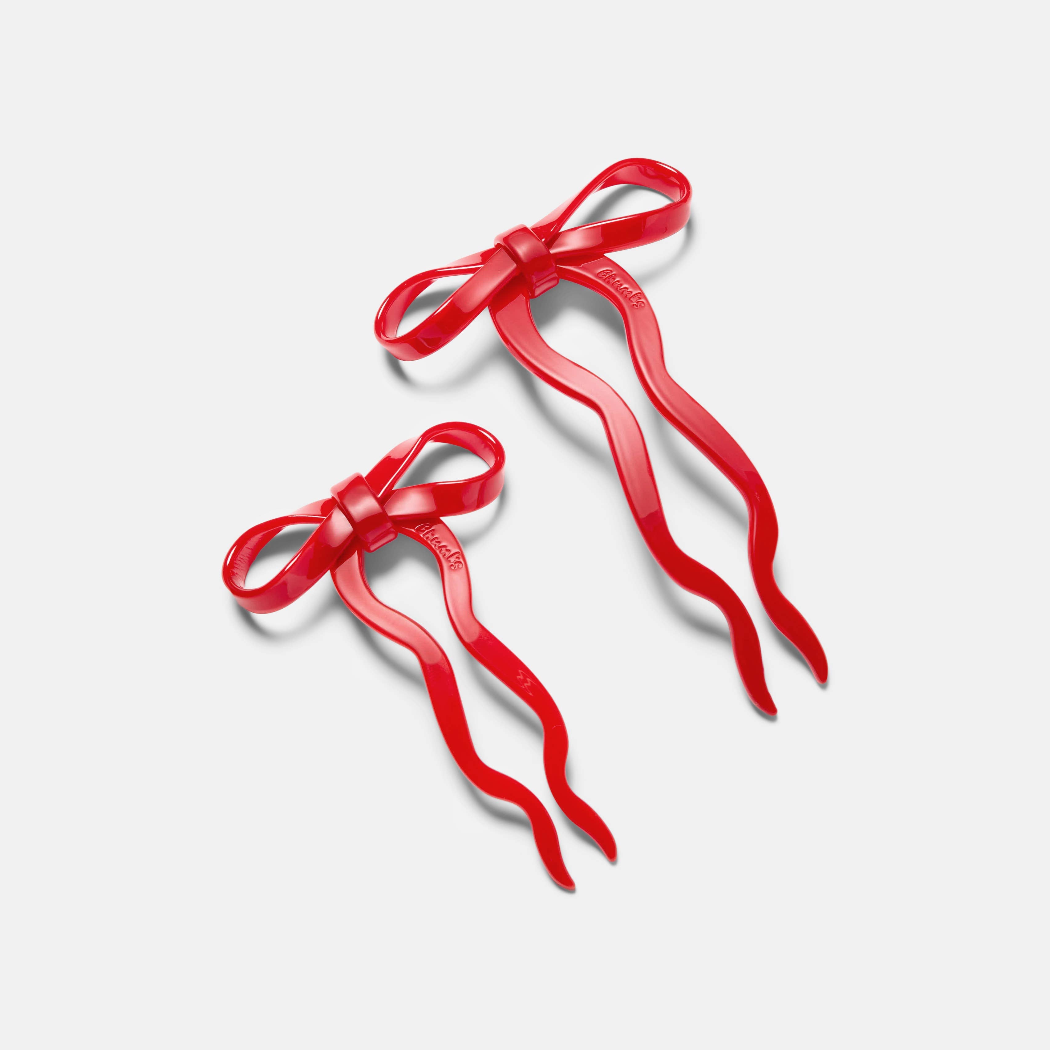 CHUNKS - Bow Hairpin in Small Cherry