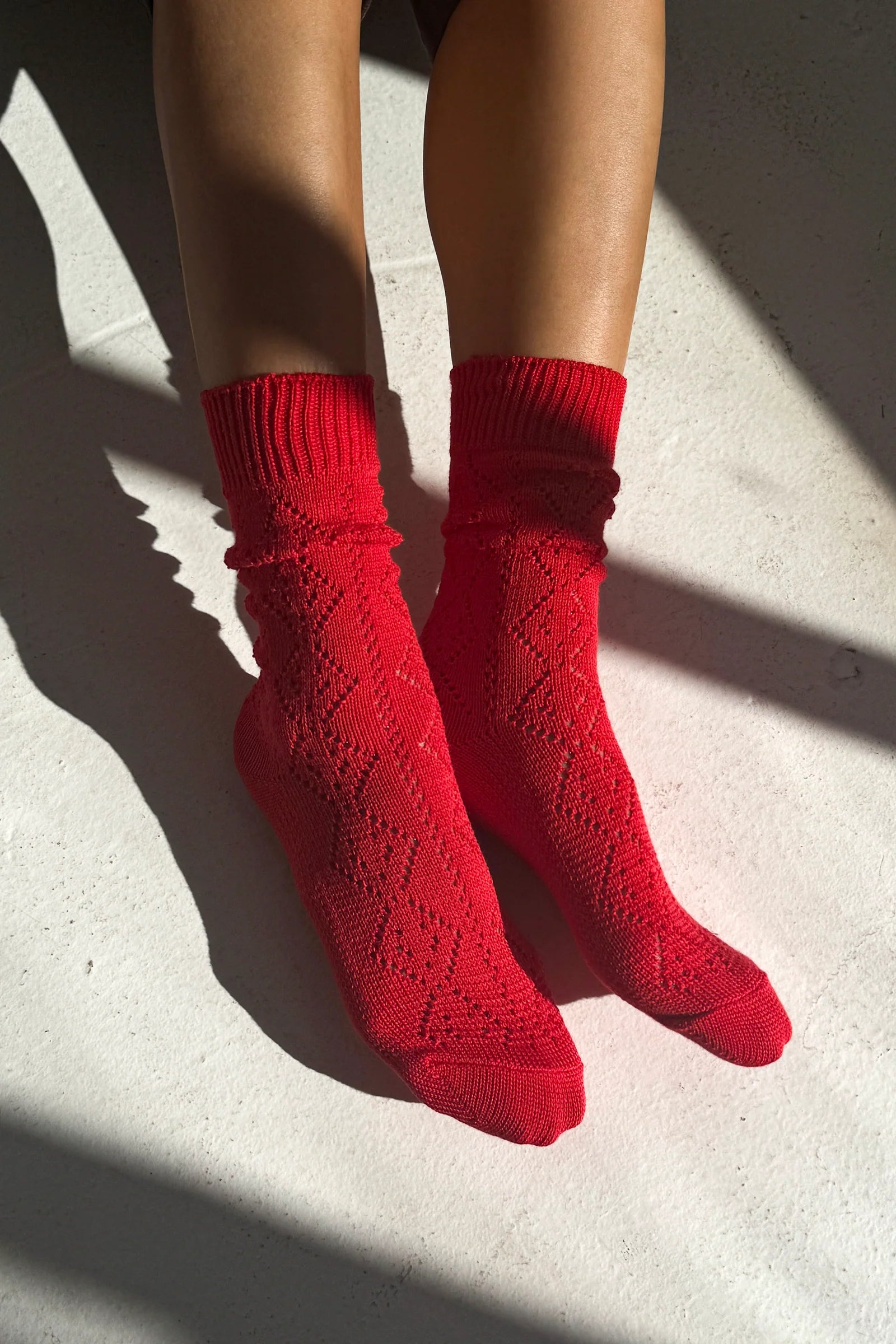 LE BON SHOPPE - Modal Eyelet - Poppy Red