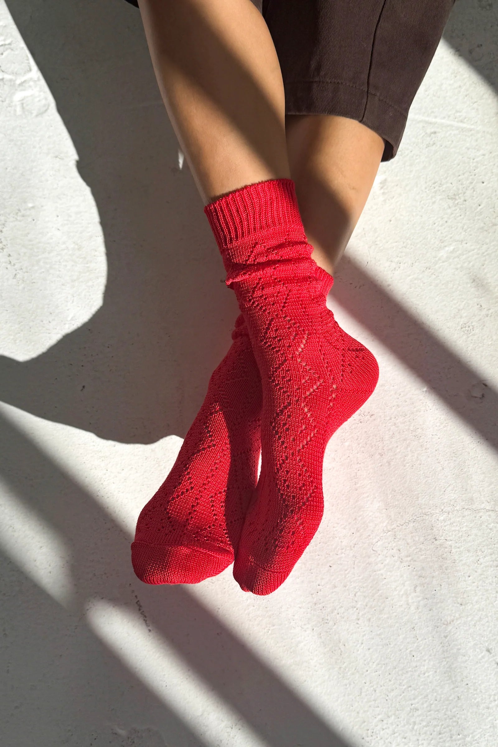 LE BON SHOPPE - Modal Eyelet - Poppy Red
