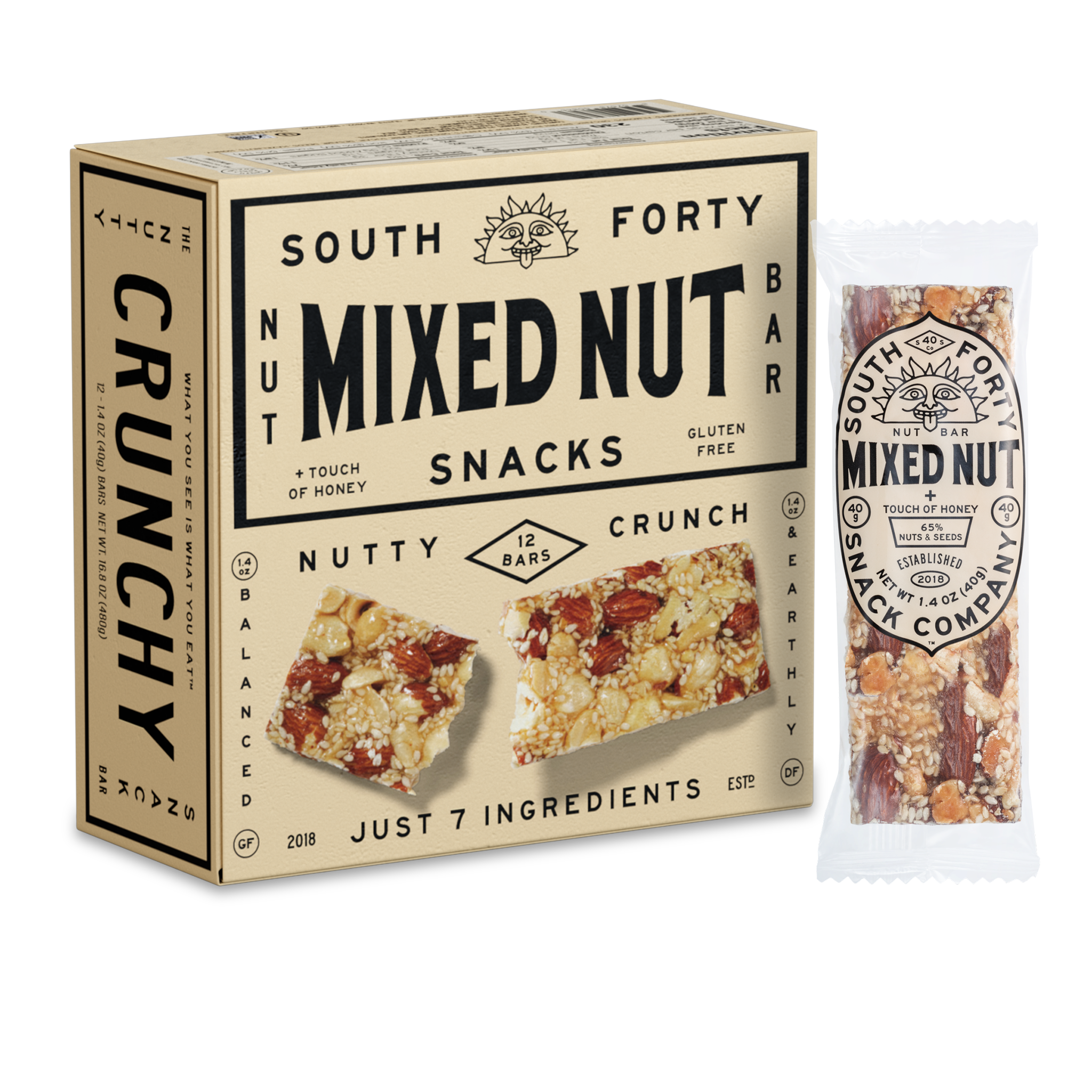 SOUTH 40 SNACKS Mixed Nut Bars 12-Pack
