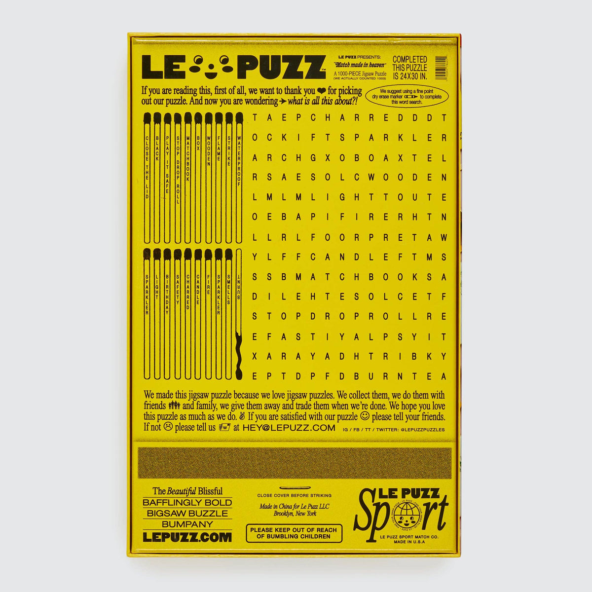 Heyday House - Le Puzz - Match Made In Heaven - 1000 Piece Jigsaw Puzzle