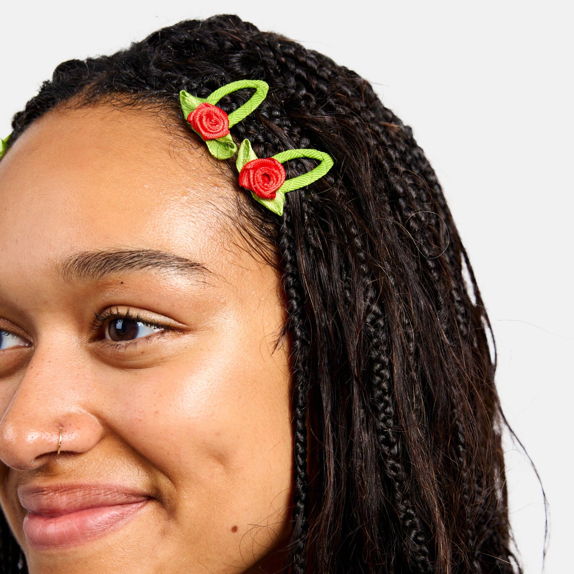 CHUNKS - Rosette Snap Clips in Red