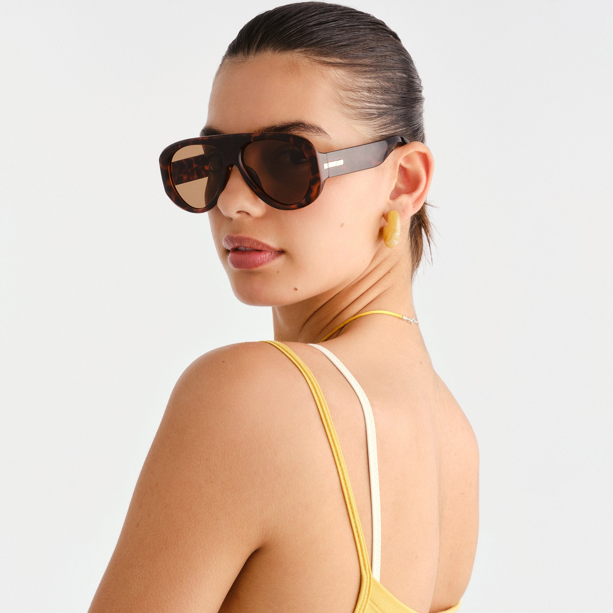 Le Specs Dream Boat Sunglasses Tort Brown Mono