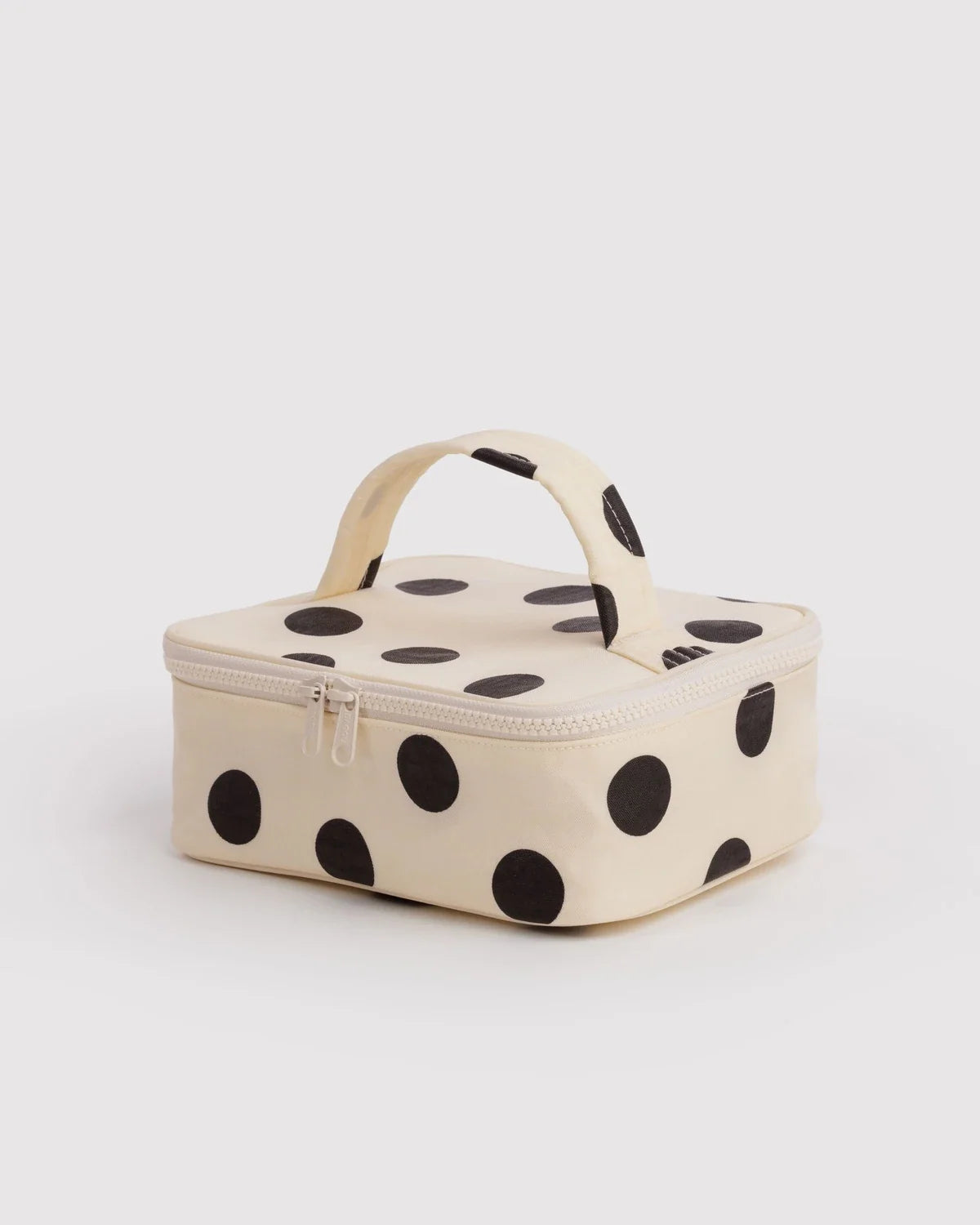 BAGGU - Small Cosmetic Case- Cream and Black Polka Dot