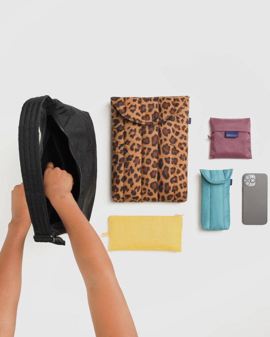 BAGGU - Nylon shoulder bag - Leopard